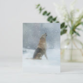 Holiday Wolf und Snow Happy Howlidays Postkarte (Stehend Vorderseite)