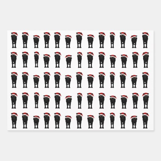 Holiday Wolf Wrapping Paper Sheets Geschenkpapier Set (Vorderseite)