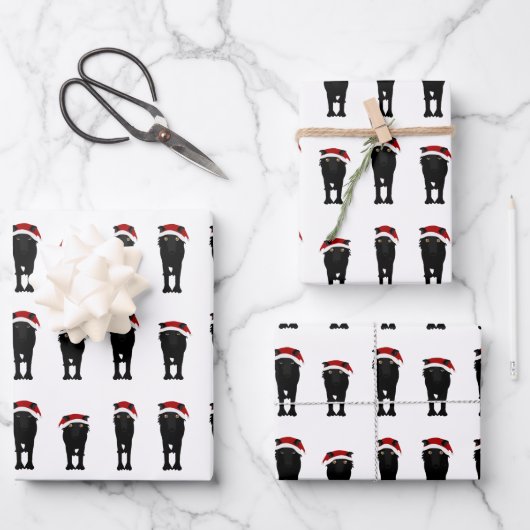 Holiday Wolf Wrapping Paper Sheets Geschenkpapier Set (Vorderseite)