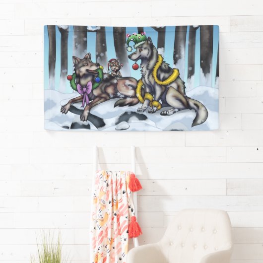 Holiday Wolves Banner (Insitu)