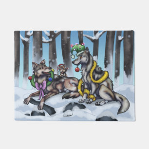 Holiday Wolves Fußmatte