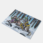 Holiday Wolves Fußmatte (Schrägansicht)