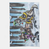 Holiday Wolves Geschirrtuch (Vertikal)