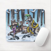 Holiday Wolves Mousepad (Mit Mouse)