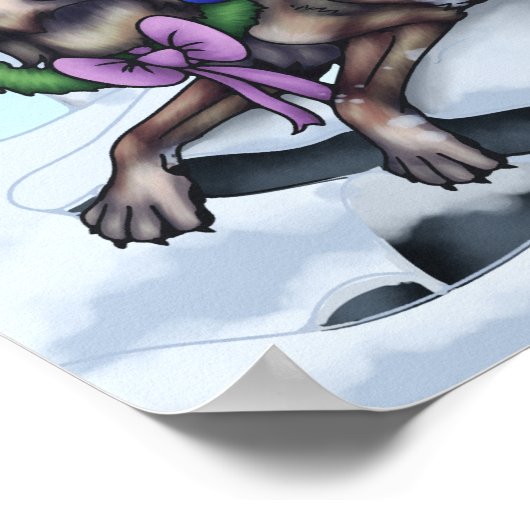 Holiday Wolves Poster (Ecke)