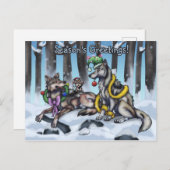 Holiday Wolves Postkarte (Vorne/Hinten)