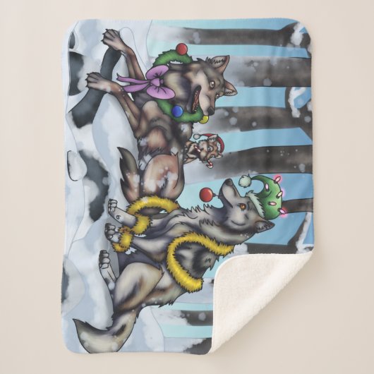 Holiday Wolves Sherpadecke (Vorderseite)