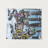 Holiday Wolves Wandteppich (Vorderseite (Horizontal))