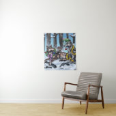 Holiday Wolves Wandteppich (Beispiel)