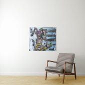 Holiday Wolves Wandteppich (Beispiel (Horizontal))