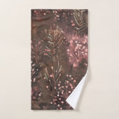 Holiday Woodland Pine & Berries mit weichem Rosa Badhandtuch Set (Handtuch)