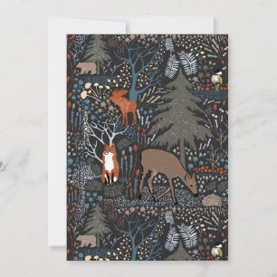 Holiday Woodland Tiere Feiertagskarte