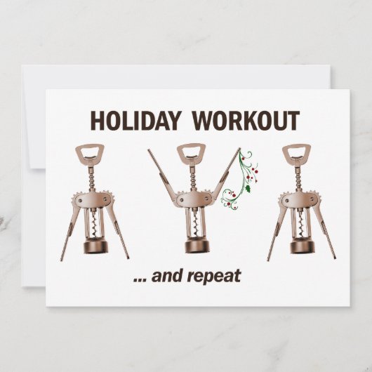Holiday Workout Feiertagskarte (Vorderseite)