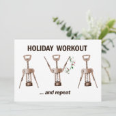 Holiday Workout Feiertagskarte (Stehend Vorderseite)