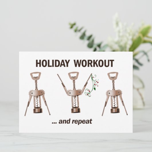 Holiday Workout Feiertagskarte (Stehend Vorderseite)