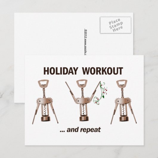 Holiday Workout Feiertagspostkarte (Vorne/Hinten)