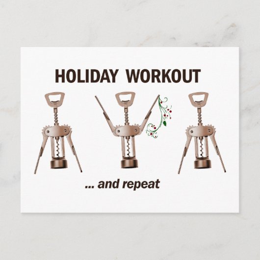 Holiday Workout Feiertagspostkarte (Vorderseite)