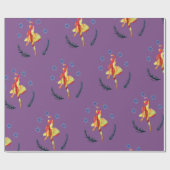 Holiday Wrap Ballerina Watercolor Geschenkpapier (Flach)