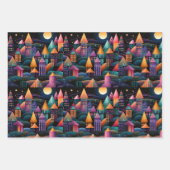 Holiday Wrapping Paper Flat Sheet Set of 3 Geschenkpapier Set (Vorderseite)