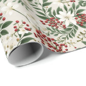 Holiday Wrapping Paper Holly Geschenkpapier (Rolleneckpunkt)