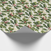 Holiday Wrapping Paper Holly Geschenkpapier (Ecke)