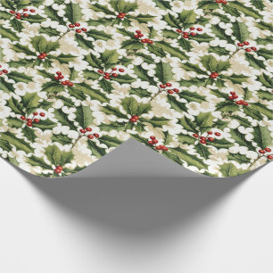 Holiday Wrapping Paper Holly Geschenkpapier
