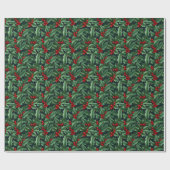 Holiday Wrapping Paper Holly Geschenkpapier (Flach)