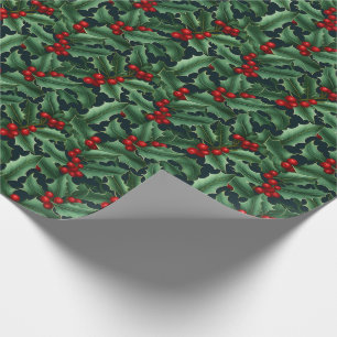 Holiday Wrapping Paper Holly Geschenkpapier