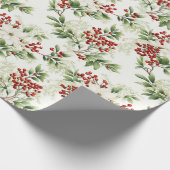 Holiday Wrapping Paper Holly Geschenkpapier (Ecke)