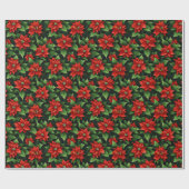 Holiday Wrapping Paper Poinsettias Geschenkpapier (Flach)