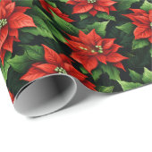 Holiday Wrapping Paper Poinsettias Geschenkpapier (Rolleneckpunkt)