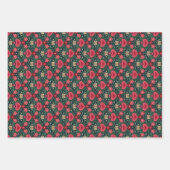 Holiday Wrapping Paper Set – Hearts, Flowers, Dots Geschenkpapier Set (Vorderseite)
