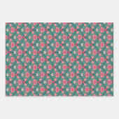 Holiday Wrapping Paper Set – Hearts & Flowers Geschenkpapier Set (Vorderseite)