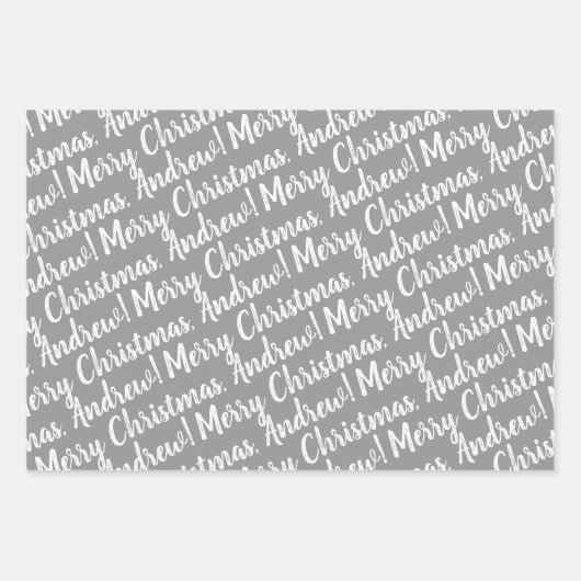 Holiday Wrapping Paper Set of 3 Sheets Geschenkpapier Set (Vorderseite 3)