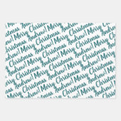 Holiday Wrapping Paper Set of 3 Sheets Geschenkpapier Set (Vorderseite 2)