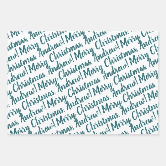Holiday Wrapping Paper Set of 3 Sheets Geschenkpapier Set (Vorderseite 2)