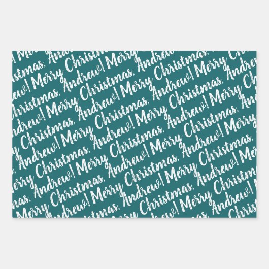 Holiday Wrapping Paper Set of 3 Sheets Geschenkpapier Set (Vorderseite)