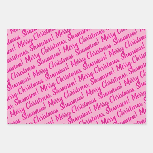 Holiday Wrapping Paper Set of 3 Sheets Geschenkpapier Set (Vorderseite 3)