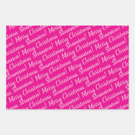 Holiday Wrapping Paper Set of 3 Sheets Geschenkpapier Set (Vorderseite)