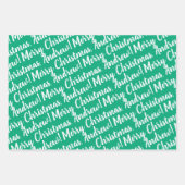 Holiday Wrapping Paper Set of 3 Sheets Geschenkpapier Set (Vorderseite 3)