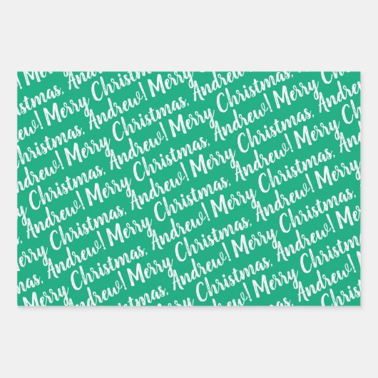 Holiday Wrapping Paper Set of 3 Sheets Geschenkpapier Set (Vorderseite 3)