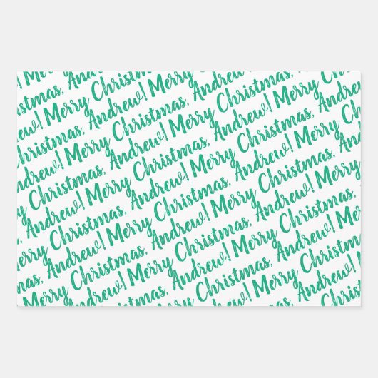 Holiday Wrapping Paper Set of 3 Sheets Geschenkpapier Set (Vorderseite 2)