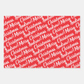 Holiday Wrapping Paper Set of 3 Sheets Geschenkpapier Set (Vorderseite)