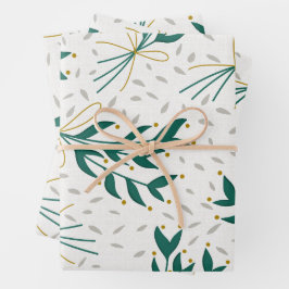 Holiday Wrapping Paper Sheets Geschenkpapier Set