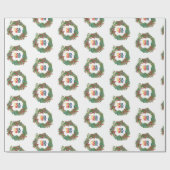 Holiday Wreath Business Logo Christmas Geschenkpapier (Flach)