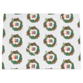 Holiday Wreath Business Logo Christmas Große Geschenktüte (Vorderseite)