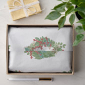 Holiday Wreath Business Logo Christmas Seidenpapier (Geschenk)