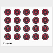 Holiday Wreath Design Runder Aufkleber (Blatt)