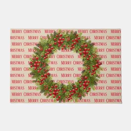 Holiday Wreath Doormat Fußmatte (Vorderseite)