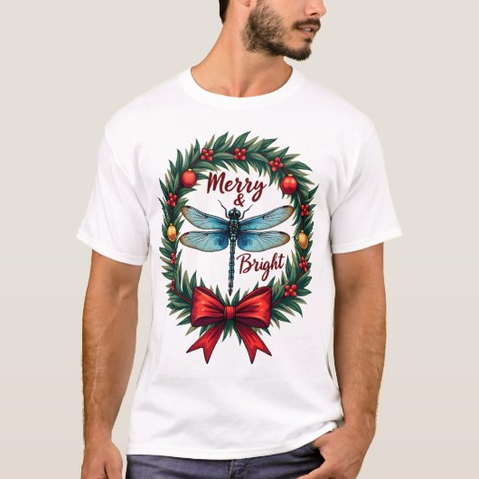 Holiday Wreath Dragonfly T-Shirt (Vorderseite)